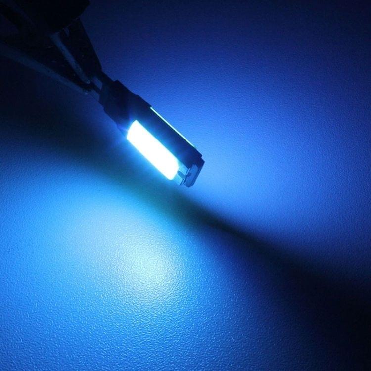 2 PCS T10 6W 180LM Ice Blue Light Double-Faced 2 COB LED Decode Canbus Error-Free Car Clearnce Reading Lamp, DC 12V