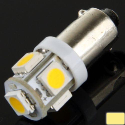 BA9S Warm White 5 LED Car Signal Light Bulb (Pair)(Warm White)