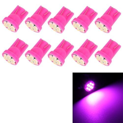 10 PCS T10 8 LED Car Signal Light Bulb(Pink Light)