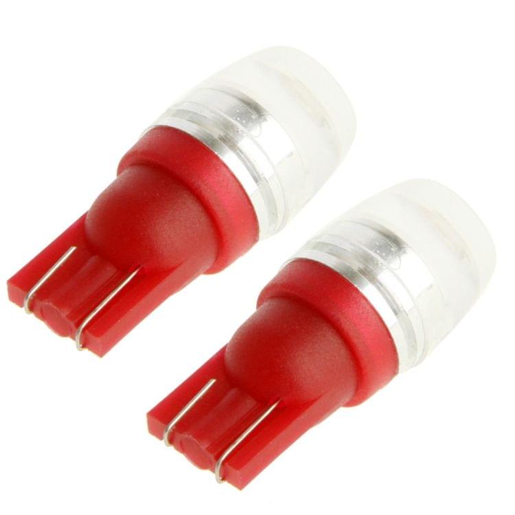 1.5W T10 Red LED Car Signal Light Bulb (Pair)(Red)