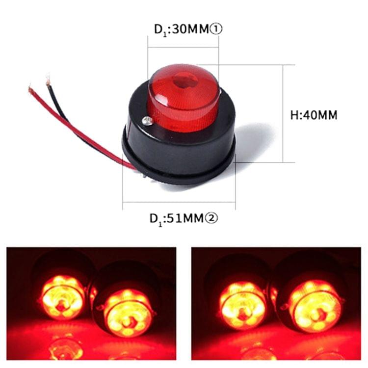 2 PCS 7LEDs Car Clearance Light Marker Light for Truck DC 12V(Red Light)