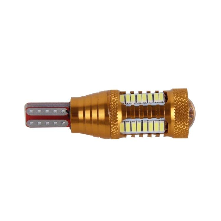 2 PCS  T15-4014-32SMD + 1CREE  5W 650LM White Light LED Decode Car Clearance Lights Lamp, DC12V（Gold）