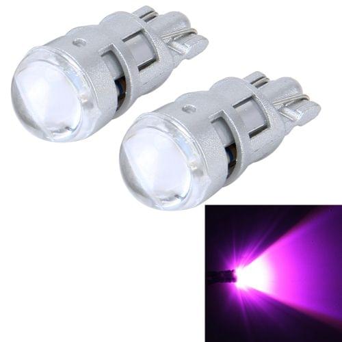 2 PCS T10 1W 50LM Car Clearance Light with SMD-3030 Lamp, DC 12V(Pink Light)