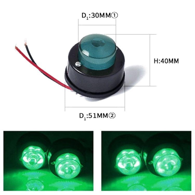 2 PCS 7LEDs Car Clearance Light Marker Light for Truck DC 12V(Green Light)