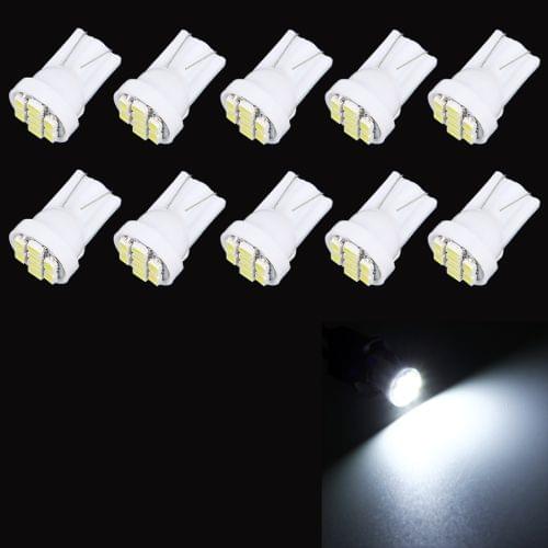 10 PCS T10 8 LED Car Signal Light Bulb(White Light)