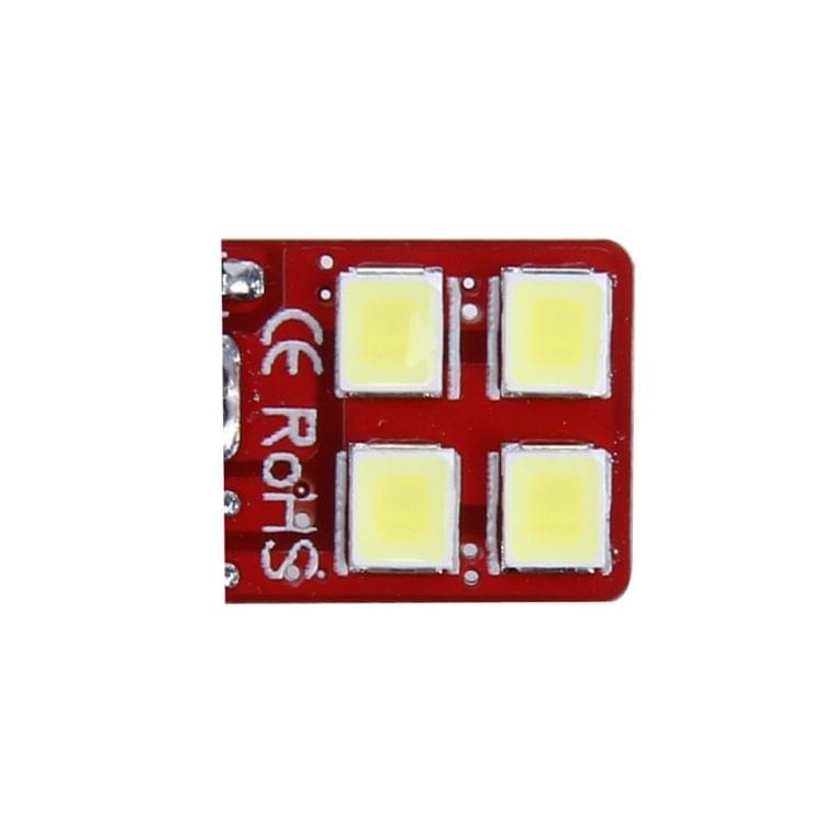 2 PCS T10 3W 300 LM 6000K Constant Current Car Clearance Light with 8 SMD-2835 Lamps, DC 9-18V(White Light)