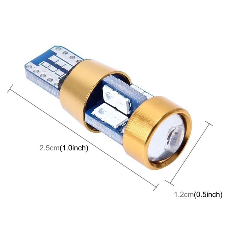 2 PCS T10 3W Error-Free Car Clearance Light with 19 SMD-3030 LED Lamp, DC 12V (Red Light)