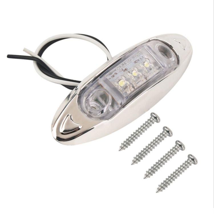 10 PCS DC 10-30V Car Truck Trailer Piranha 3-LED Side Marker Indicator Lights Bulb Lamp, Light Color: White