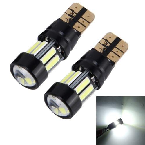 2 PCS 5W 400LM T10 7020 Car Width Lamp Clearance Light Parking Lights with Lens & 10 LED Lights(White Light)