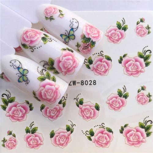 3 PCS Nail Sticker Set Decal Water Transfer Slider Nails Art Decoration, Color:YZW8028