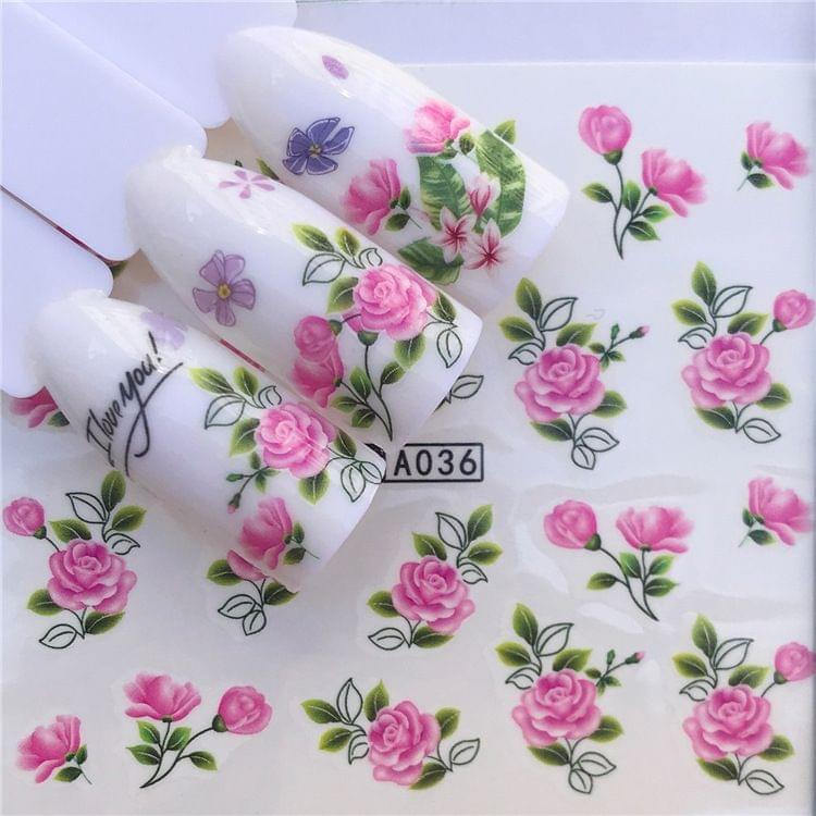 3 PCS Nail Sticker Set Decal Water Transfer Slider Nails Art Decoration, Color:YZW1413