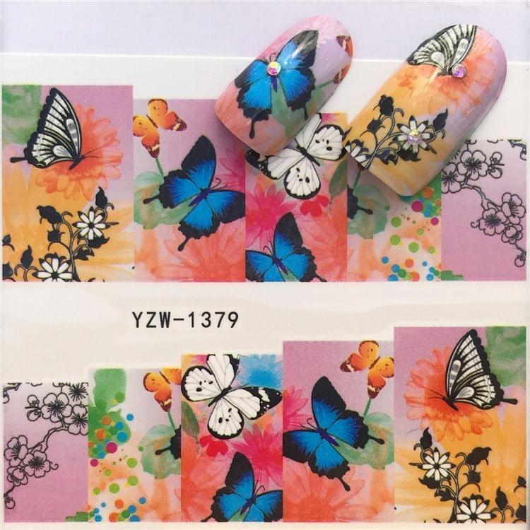 3 PCS Nail Sticker Set Decal Water Transfer Slider Nails Art Decoration, Color:YZW1372