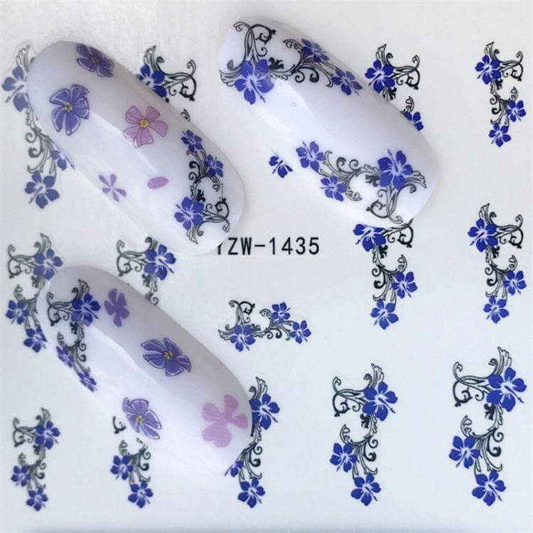 10 PCS Summer Colorful Nail Sticker Water Transfer Nail Decorations(YZW-107)