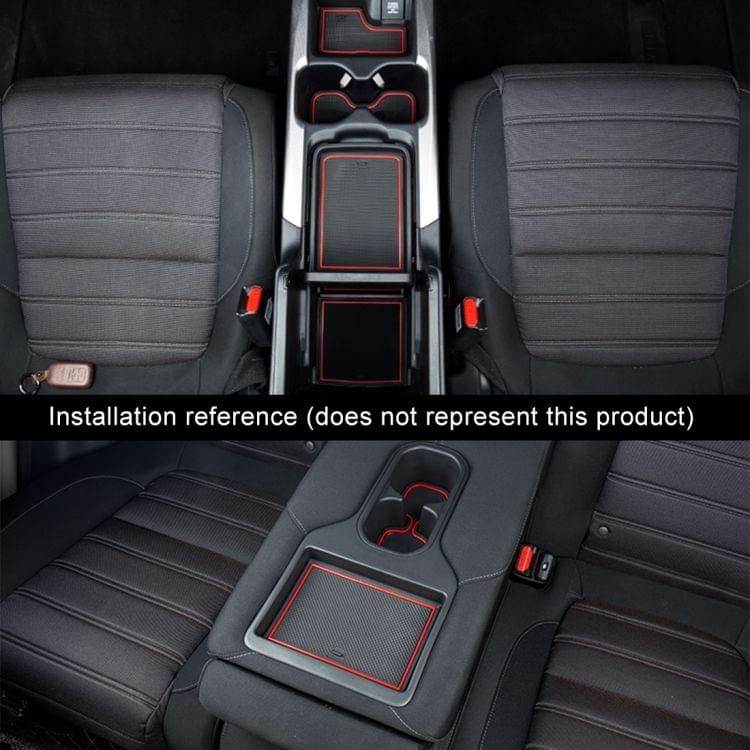 Car Water Cup Gate Slot Mats Plastic Red Anti-Slip Interior Door Pad for Toyota Highlander 2009-2013
