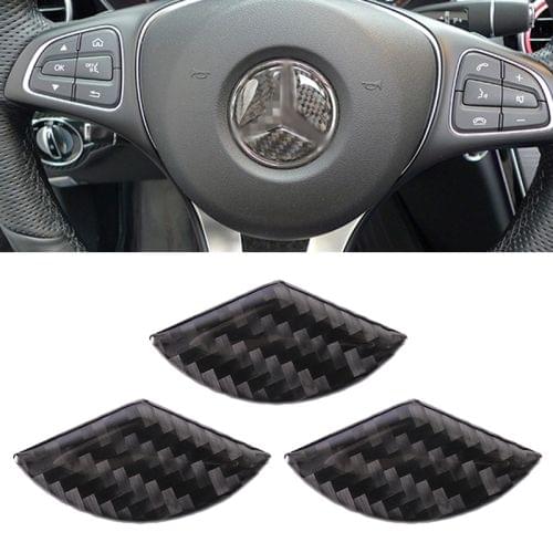 Car Carbon Fiber Steering Wheel Decorative Sticker for Mercedes-Benz GLA