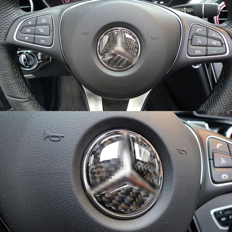 Car Carbon Fiber Steering Wheel Decorative Sticker for Mercedes-Benz GLA