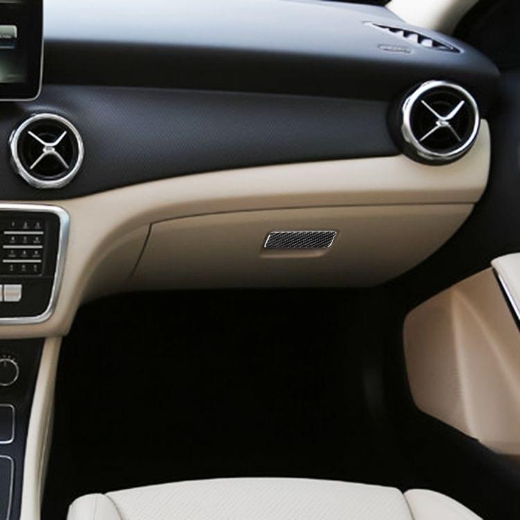 Car Carbon Fiber Central Control Storage Box Panel Decorative Sticker for Mercedes-Benz GLA