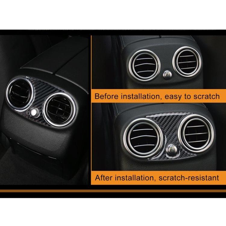 Car Carbon Fiber Rear Air Vents Cover Decorative Sticker for Mercedes-Benz C-Class