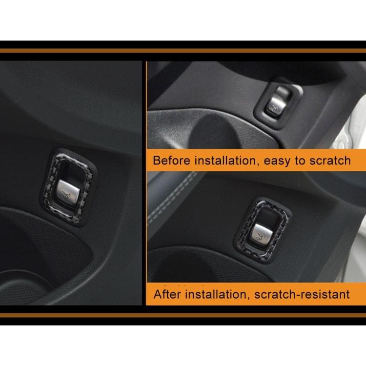 Car Carbon Fiber Tailgate Trunk Switch Button Decorative Sticker for Mercedes-Benz C-Class