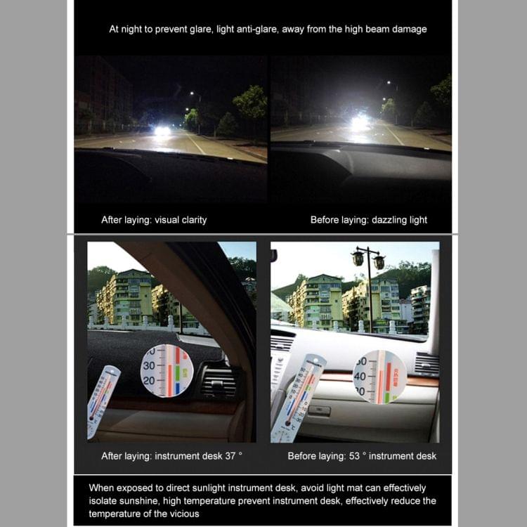 Car Light Instrument Panel Sunscreen Dashboard Mats Cover for Kia K2, Please Note Model and Year(Black)