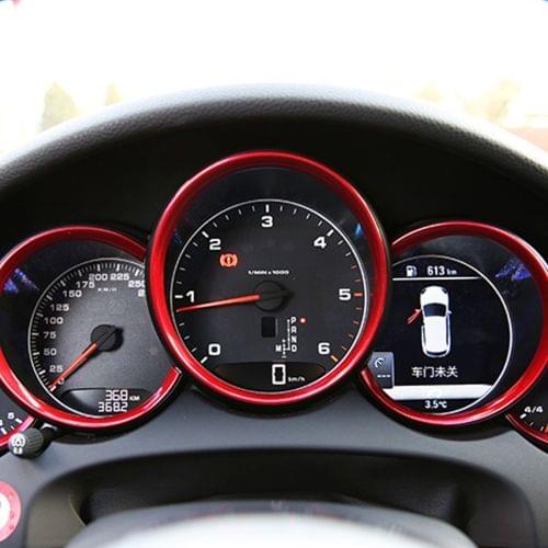 Aluminium Alloy Steering Wheel Decoration Ring Cover Sticker for BMW(Red)