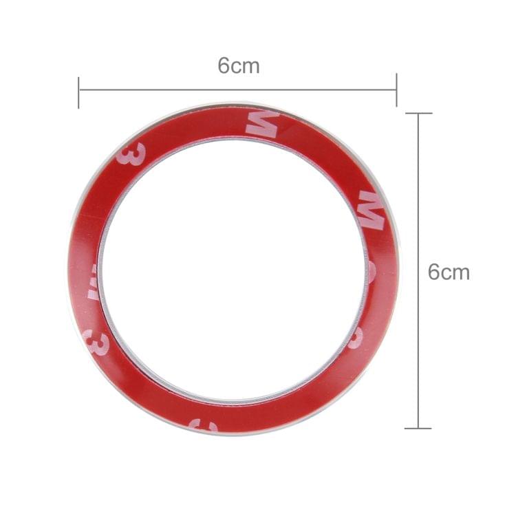 Aluminium Alloy Steering Wheel Decoration Ring Cover Sticker for BMW(Silver)