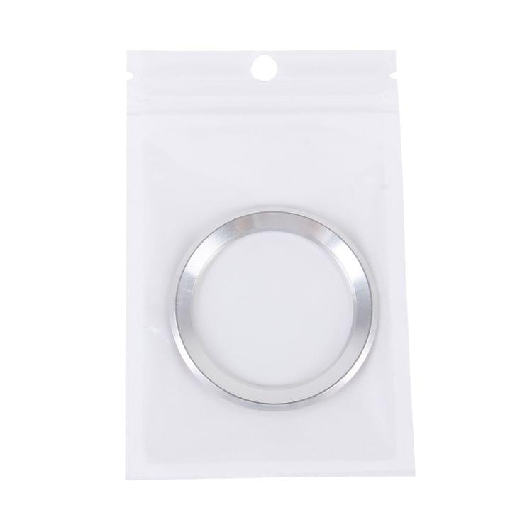 Aluminium Alloy Steering Wheel Decoration Ring Cover Sticker for BMW(Silver)