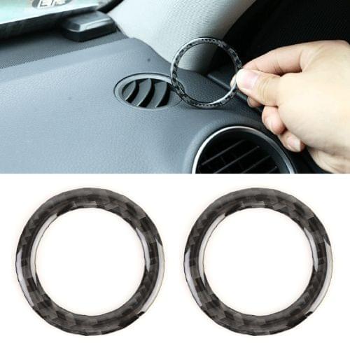 2 PCS Car Dashboard Air Outlet Panel Carbon Fiber Decorative Sticker for Mercedes-Benz W204