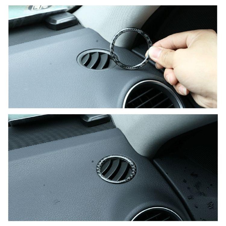 2 PCS Car Dashboard Air Outlet Panel Carbon Fiber Decorative Sticker for Mercedes-Benz W204