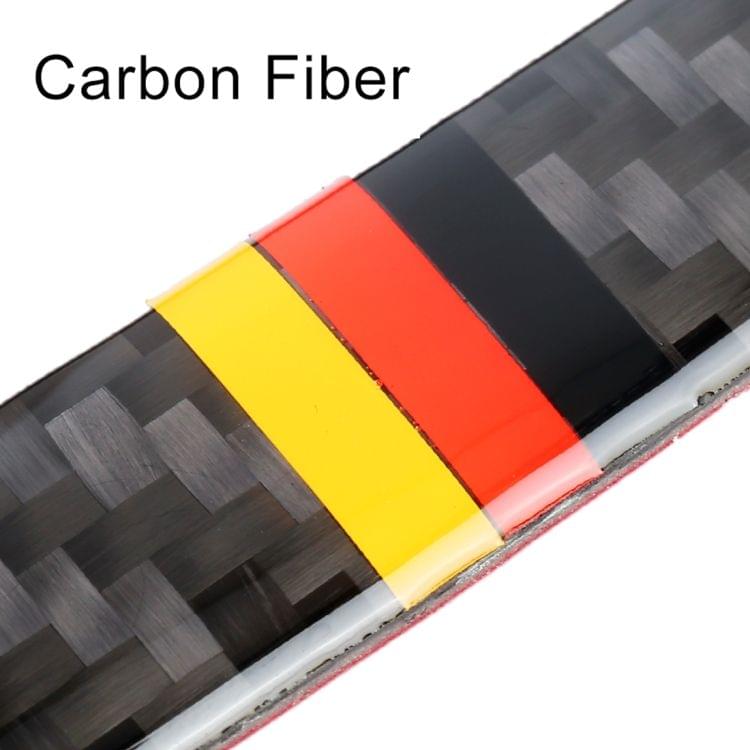 Car Carbon Fiber + German Flag Pattern Headlight Switch Decorative Sticker for Mercedes-Benz C-Class