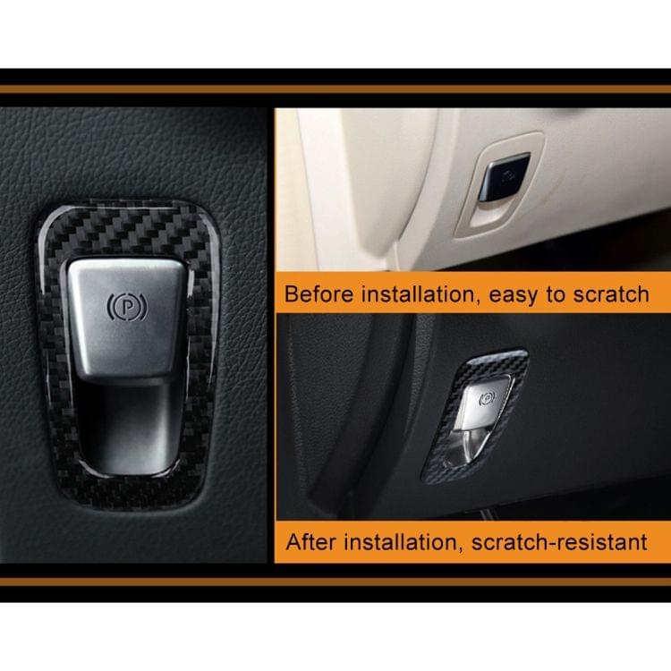 Car Carbon Fiber + German Flag Pattern Electronic Handbrake Decorative Sticker for Mercedes-Benz C-Class