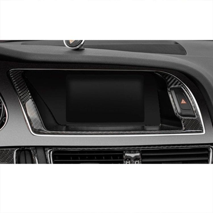 Car Carbon Fiber Navigation Outer Frame Decorative Sticker for Audi A4L / A5 / Q5