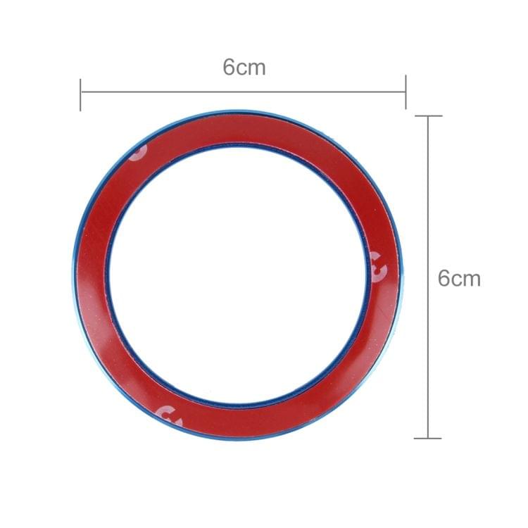 Aluminium Alloy Steering Wheel Decoration Ring Cover Sticker for BMW(Blue)