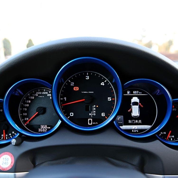 Aluminium Alloy Steering Wheel Decoration Ring Cover Sticker for BMW(Blue)