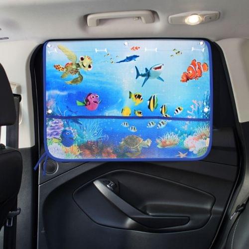 Underwater World Pattern Car Large Rear Window Sunscreen Insulation Window Sunshade Cover with String Bag, Size: 70*50cm