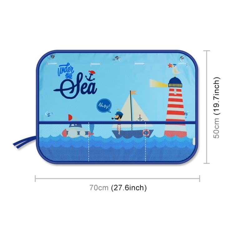 Underwater World Pattern Car Large Rear Window Sunscreen Insulation Window Sunshade Cover with String Bag, Size: 70*50cm