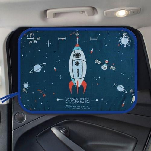 Rocket Pattern Car Large Rear Window Sunscreen Insulation Window Sunshade Cover, Size: 70*50cm