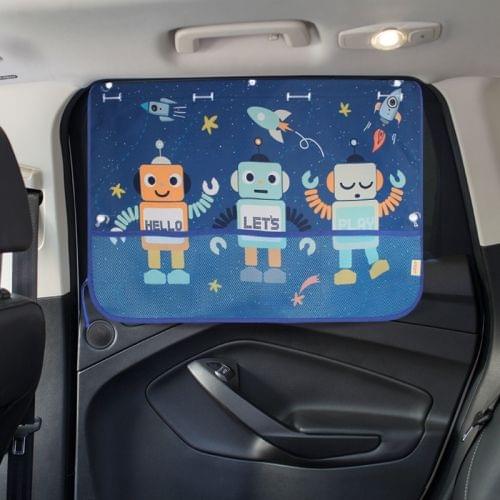 Robot Pattern Car Large Rear Window Sunscreen Insulation Window Sunshade Cover with String Bag, Size: 70*50cm