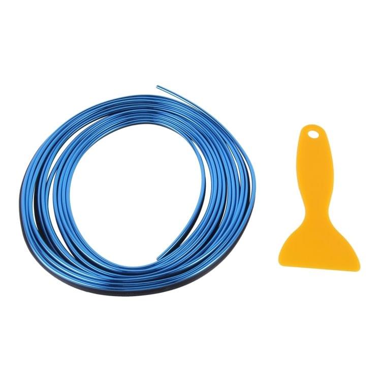 5m Flexible Trim For DIY Automobile Car Interior Exterior Moulding Trim Decorative Line Strip with Film Scraper(Blue)