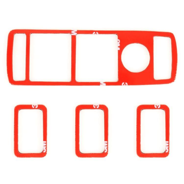 4 PCS Car Window Lift Panel Carbon Fiber Decorative Sticker for Mercedes-Benz W204