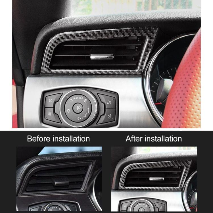 2 PCS Car Instrument Console Side Vent Decorative Sticker for Ford Mustang