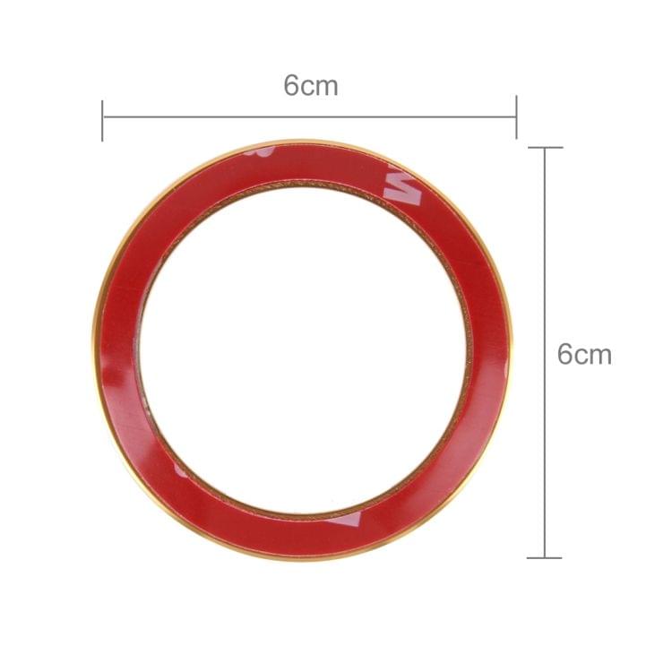 Aluminium Alloy Steering Wheel Decoration Ring Cover Sticker for BMW(Gold)