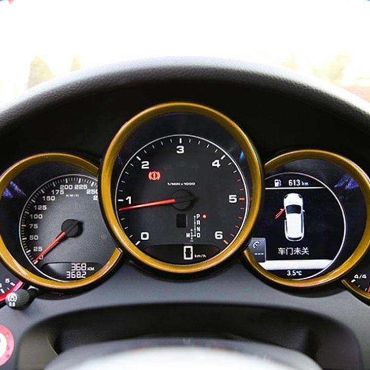 Aluminium Alloy Steering Wheel Decoration Ring Cover Sticker for BMW(Gold)