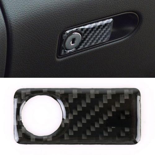 Car Carbon Fiber Front Passenger Seat Storage Box Decorative Sticker for Mercedes-Benz C-Class