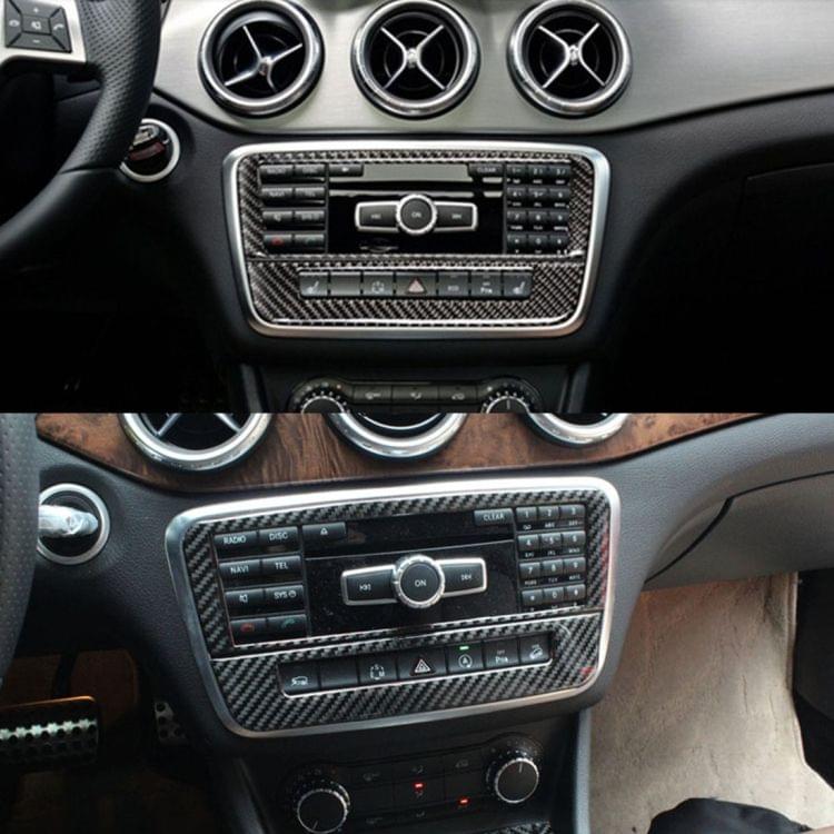 Car Carbon Fiber CD Panel Decorative Sticker for Mercedes-Benz GLA