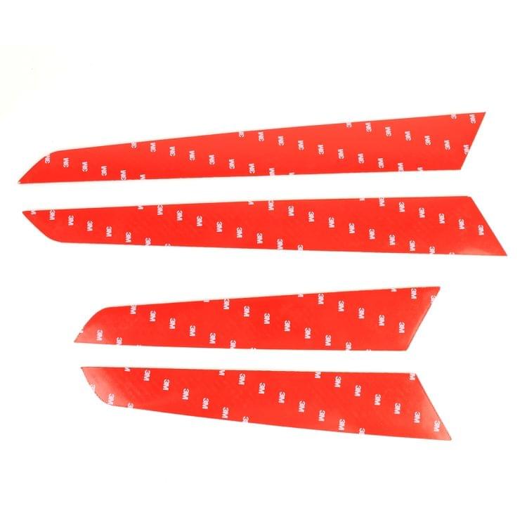 4 PCS Car Door Panel Carbon Fiber Decorative Sticker for Mercedes-Benz W204