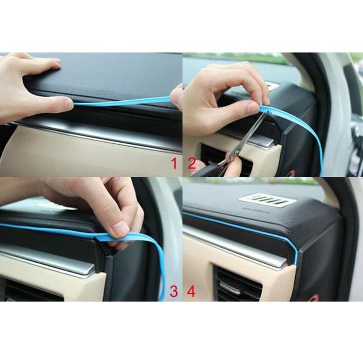 5m Flexible Trim For DIY Automobile Car Interior Moulding Trim Decorative Line Strip(Blue)