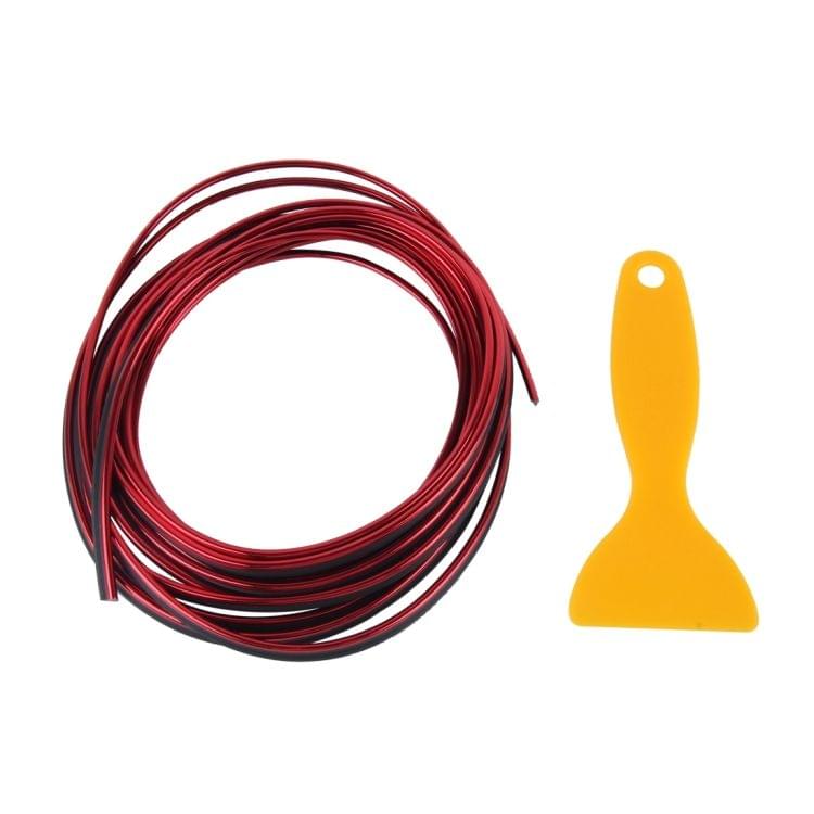 5m Flexible Trim For DIY Automobile Car Interior Exterior Moulding Trim Decorative Line Strip with Film Scraper(Red)
