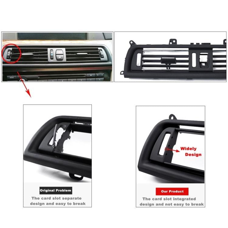 Car Front  Console Grill Dash AC Air Vent 64229166885 for BMW 5 Series, with Installation Tools