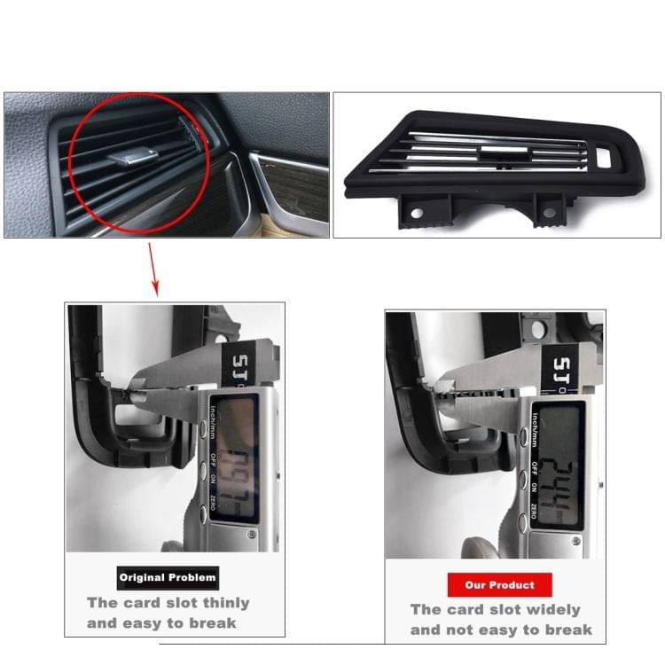 Car Plating Right Console Grill Dash AC Air Vent 64229166884 for BMW 5 Series, with Installation Tools